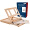 Solana Adjustable Wood Art Easel: Portable Beechwood Tabletop Easel with Storage Drawer & Palette for Painting & Drawing, Artist Desktop